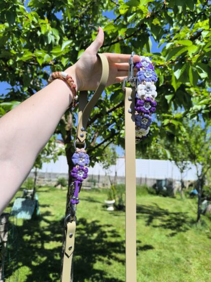 Laisse poignée fleurs interchangeable – Image 3