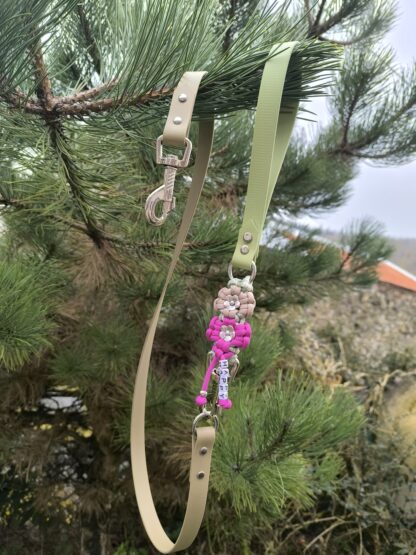 Laisse poignée fleurs interchangeable